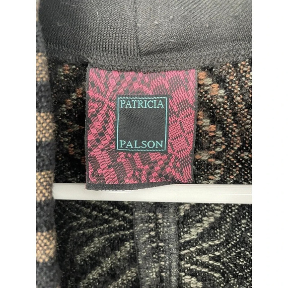 Patricia Palson Cardigan O/S Fiber Artist Hand-Woven Chenille Tail Spin Sweater - Picture 15 of 16